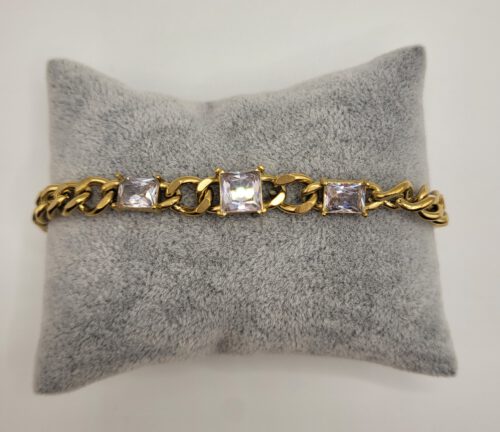 Armband met transparante steentjes
