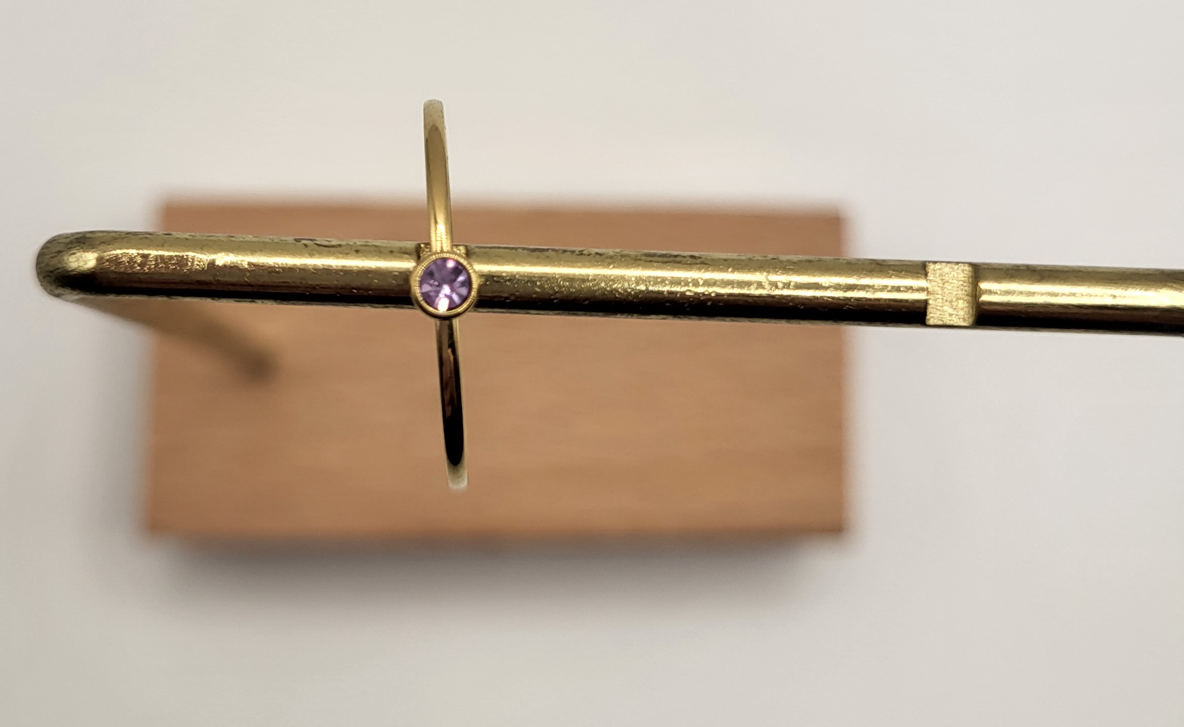 Ring met gekleurd steentje - Afbeelding 2