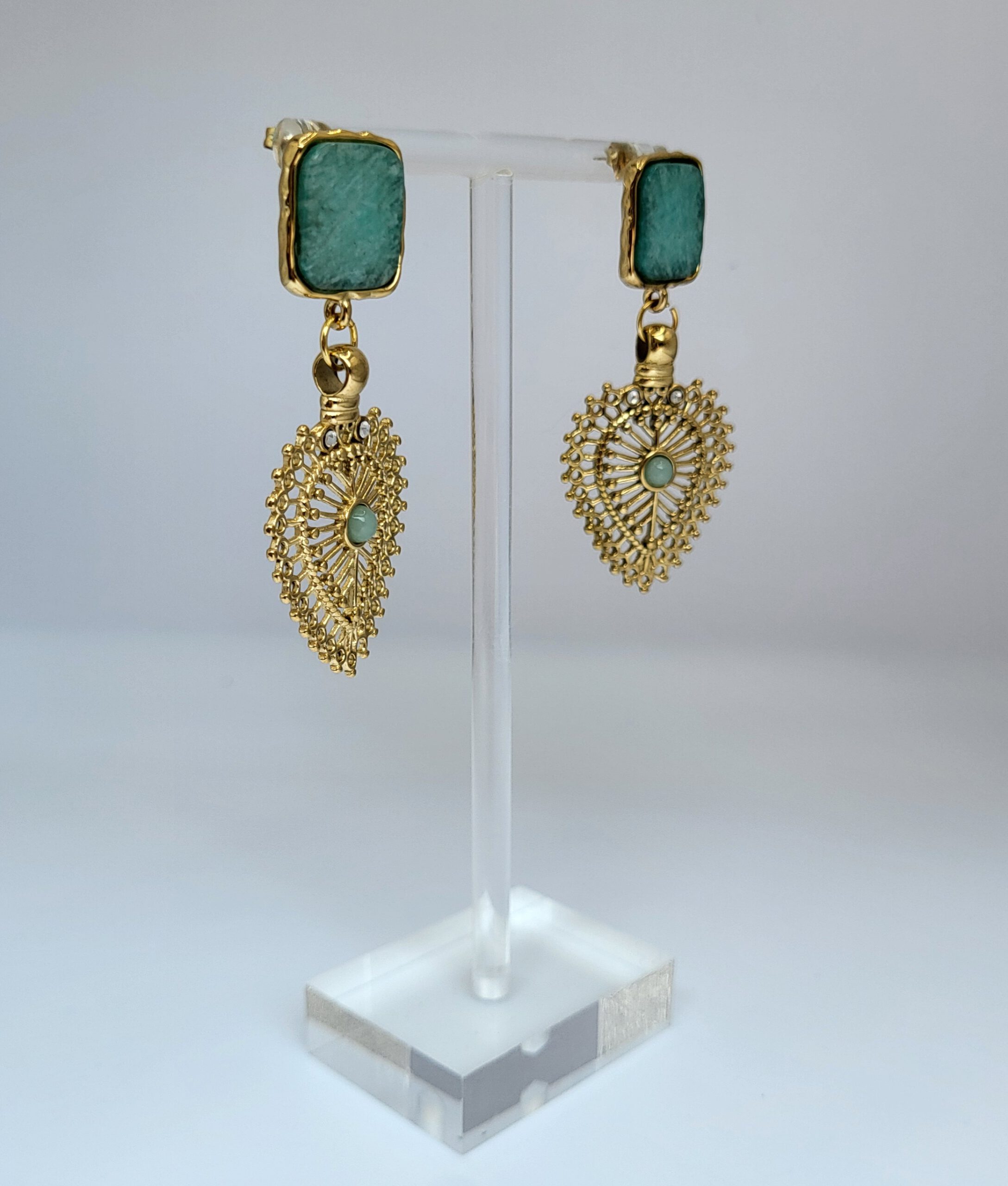 Statement oorbellen met hartje - Afbeelding 4