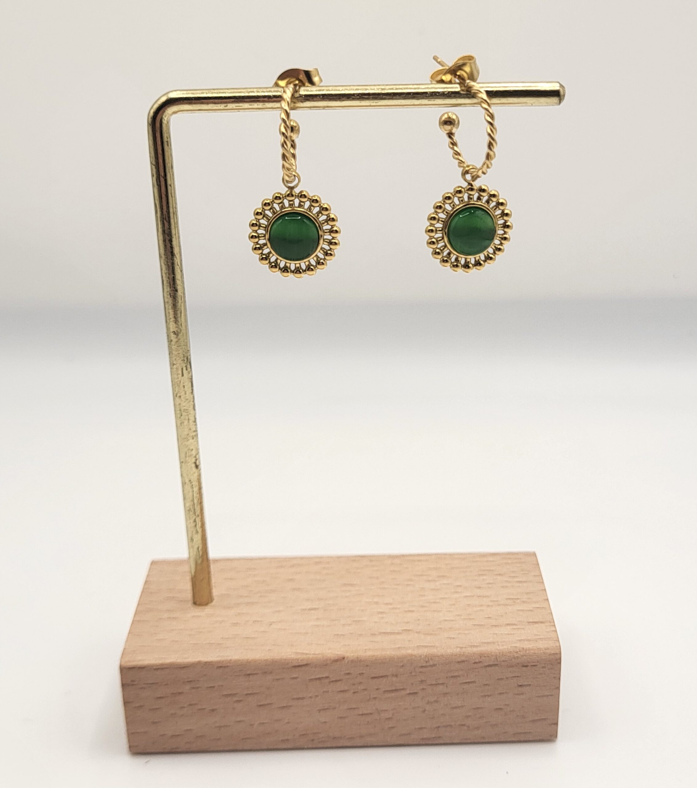 Oorring met hangertje met steentje - Afbeelding 4